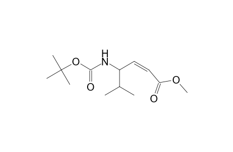 2-(Z)-Hexenoic acid, (4S)-[(t-butoxycarbonyl)amino]-5-methyl-, methyl ester