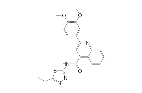 2-(3,4-dimethoxyphenyl)-N-(5-ethyl-1,3,4-thiadiazol-2-yl)-4-quinolinecarboxamide