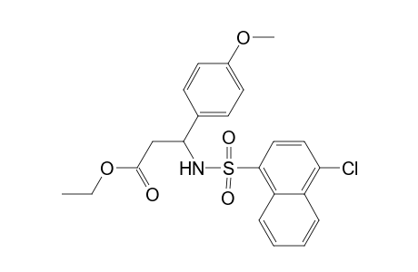 3-[(4-chloro-1-naphthalenyl)sulfonylamino]-3-(4-methoxyphenyl)propanoic acid ethyl ester