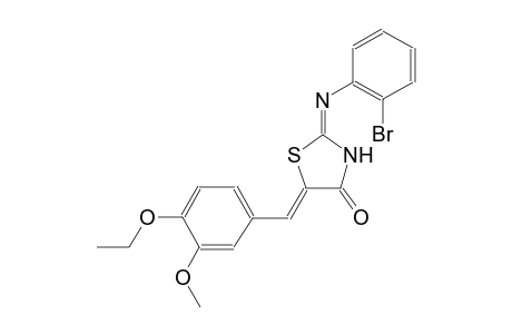 (2E,5Z)-2-[(2-bromophenyl)imino]-5-(4-ethoxy-3-methoxybenzylidene)-1,3-thiazolidin-4-one