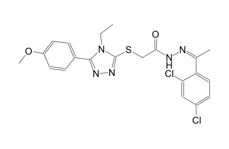 N'-[(Z)-1-(2,4-dichlorophenyl)ethylidene]-2-{[4-ethyl-5-(4-methoxyphenyl)-4H-1,2,4-triazol-3-yl]sulfanyl}acetohydrazide
