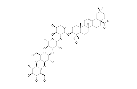 HEDERAGENIN-3-O-BETA-D-GLUCOPYRANOSYL-(1->4)-BETA-D-GLUCOPYRANOSYL-(1->3)-ALPHA-L-RHAMNOPYRANOSYL-(1->2)-ALPHA-L-ARABINOPYRANOSIDE