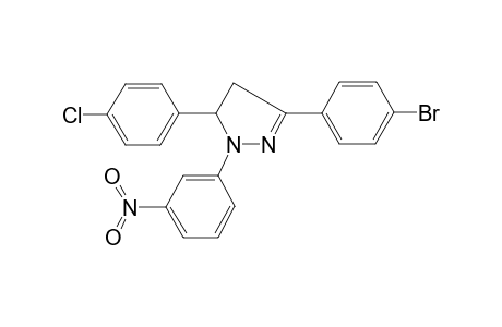 3-(4-Bromo-phenyl)-5-(4-chloro-phenyl)-1-(3-nitro-phenyl)-4,5-dihydro-1H-pyrazole
