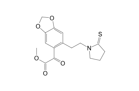 Methyl [6-[2-(2-thioxopyrrolidin-1-yl)ethyl]-1,3-benzodioxol-5-yl](.alpha.-oxo)acetate