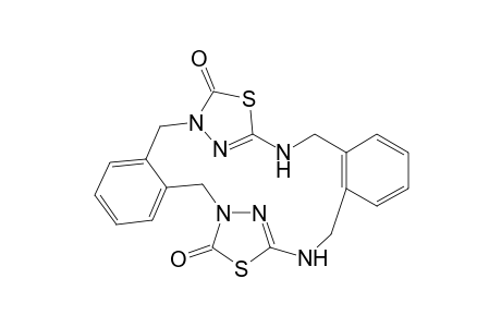 N,N'-{Bis[.alpha.,.alpha.'-bis(5-amino-2-oxo-1,3,4-thiadiazolin-3-yl)-o-xylene]}
