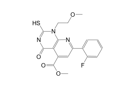 pyrido[2,3-d]pyrimidine-5-carboxylic acid, 7-(2-fluorophenyl)-1,4-dihydro-2-mercapto-1-(2-methoxyethyl)-4-oxo-, methyl ester