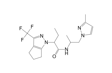 N-[1-methyl-2-(3-methyl-1H-pyrazol-1-yl)ethyl]-2-(3-(trifluoromethyl)-5,6-dihydrocyclopenta[c]pyrazol-1(4H)-yl)butanamide
