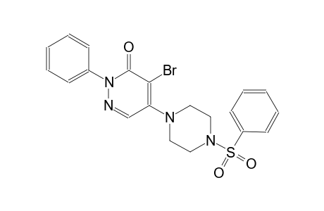 4-bromo-2-phenyl-5-[4-(phenylsulfonyl)-1-piperazinyl]-3(2H)-pyridazinone