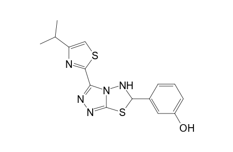 3-(3-(4-Isopropylthiazol-2-yl)-5,6-dihydro-[1,2,4]triazolo[3,4-b][1,3,4]thiadiazol-6-yl)phenol