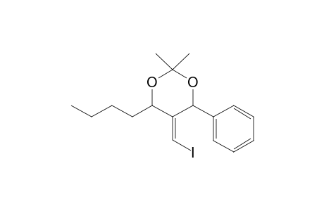 cis-4-Butyl-5-[(Z)-iodomethylidene]-2,2-dimethyl-6-phenyl-1,3-dioxane