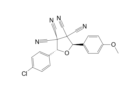 3,3,4,4(2H,5H)-Furantetracarbonitrile, 2-(4-chlorophenyl)-5-(4-methoxyphenyl)-, trans-
