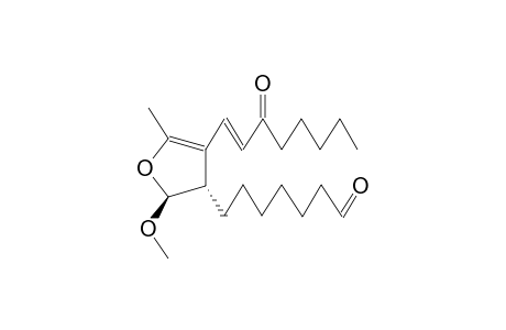 TRANS-(+/-)-2,3-DIHYDRO-2-METHOXY-3-(6-FORMYLHEXYL)-4-(3-OXOOCT-1E-ENYL)-5-METHYLFURAN