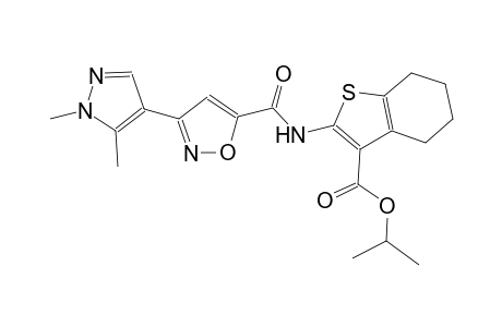 isopropyl 2-({[3-(1,5-dimethyl-1H-pyrazol-4-yl)-5-isoxazolyl]carbonyl}amino)-4,5,6,7-tetrahydro-1-benzothiophene-3-carboxylate