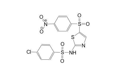 4-chloro-N-{5-[(4-nitrophenyl)sulfonyl]-1,3-thiazol-2-yl}benzenesulfonamide
