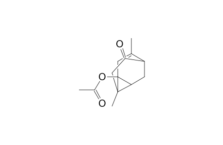 Tricyclo[3.3.1.02,8]non-6-en-4-one, 8-(acetyloxy)-2,6-dimethyl-, (.+-.)-