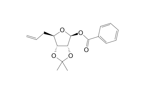 1-O-Benzoyl-5,6,7-trideoxy-2,3-isopropylidene-.beta.,D-ribo-hept-6-enofuranose