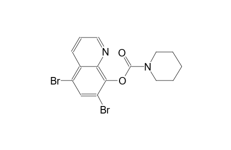 1-piperidinecarboxylic acid, 5,7-dibromo-8-quinolinyl ester