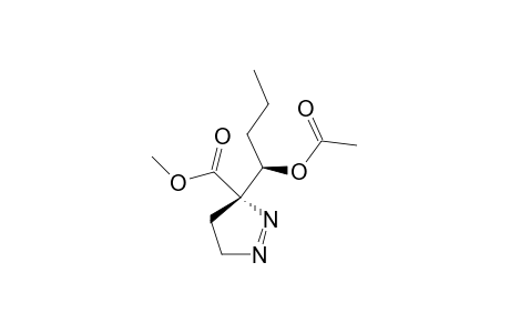 ANTI-3-CARBOMETHOXY-3-(1'-ACETOXYBUTYL)-1-PYRAZOLINE;MINOR_STEREOMER