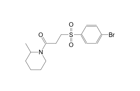 piperidine, 1-[3-[(4-bromophenyl)sulfonyl]-1-oxopropyl]-2-methyl-