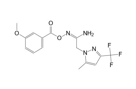 (1E)-N'-[(3-methoxybenzoyl)oxy]-2-[5-methyl-3-(trifluoromethyl)-1H-pyrazol-1-yl]ethanimidamide