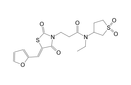 3-thiazolidinepropanamide, N-ethyl-5-(2-furanylmethylene)-2,4-dioxo-N-(tetrahydro-1,1-dioxido-3-thienyl)-, (5Z)-