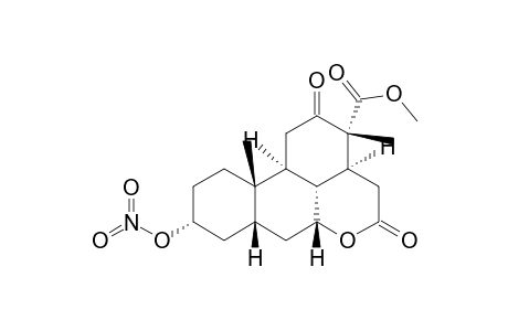 18,20-Dinorpicrasane-13-carboxylic acid, 3-(nitrooxy)-12,16-dioxo-, methyl ester, (3.alpha.,5.beta.,13.beta.,14.alpha.)-