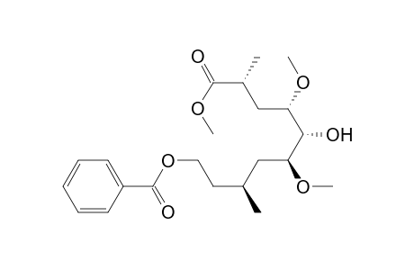 Decanoic acid, 10-(benzoyloxy)-5-hydroxy-4,6-dimethoxy-2,8-dimethyl-, methyl ester, [2R-(2R*,4S*,5R*,6S*,8S*)]-