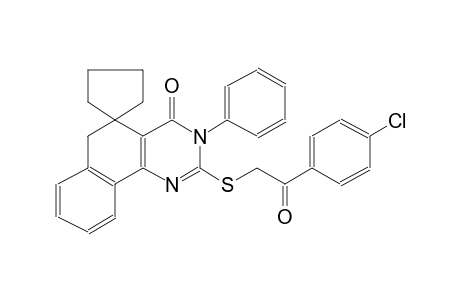 2-((2-(4-chlorophenyl)-2-oxoethyl)thio)-3-phenyl-3H-spiro[benzo[h]quinazoline-5,1'-cyclopentan]-4(6H)-one