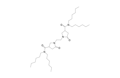 1-[2-[4-(dihexylcarbamoyl)-2-keto-pyrrolidino]ethyl]-N,N-dihexyl-5-keto-pyrrolidine-3-carboxamide