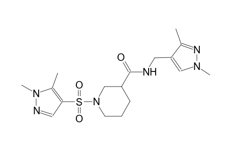 N-[(1,3-dimethyl-1H-pyrazol-4-yl)methyl]-1-[(1,5-dimethyl-1H-pyrazol-4-yl)sulfonyl]-3-piperidinecarboxamide