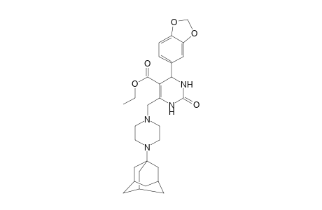 6-[[4-(1-adamantyl)-1-piperazinyl]methyl]-4-(1,3-benzodioxol-5-yl)-2-oxo-3,4-dihydro-1H-pyrimidine-5-carboxylic acid ethyl ester