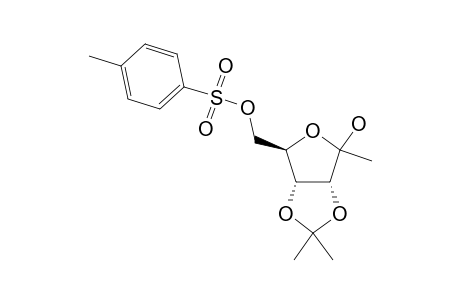 1-DEOXY-3,4-O-ISOPROPYLIDENE-6-O-PARA-TOLYLSULFONYL-D-PSICOFURANOSE;ANOMER-A