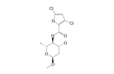 3,5-dichloro-N-[(2R,3S,4R,6S)-4-hydroxy-6-methoxy-2-methyloxan-3-yl]-1H-pyrrole-2-carboxamide