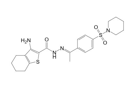 3-amino-N'-[1-(4-(piperidin-1-ylsulfonyl)phenyl)ethylidene]-4,5,6,7-tetrahydrobenzo[b]-thiophene-2-carbohydrazide