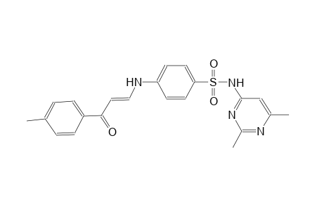 N-(2,6-dimethyl-4-pyrimidinyl)-4-{[(1E)-3-(4-methylphenyl)-3-oxo-1-propenyl]amino}benzenesulfonamide