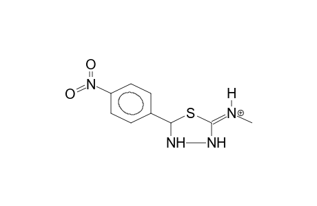 2-(PARA-NITROPHENYL)-5-METHYLIMINO-1,3,4-THIADIAZOLIDINE, PROTONATED(ISOMER 1)