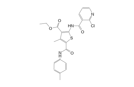 ethyl 2-{[(2-chloro-3-pyridinyl)carbonyl]amino}-4-methyl-5-(4-toluidinocarbonyl)-3-thiophenecarboxylate