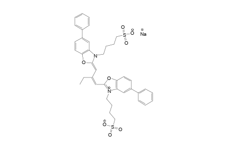 5-Phenyl-2-[2-[[5-phenyl-3-(4-sulfobutyl)-2(3H)-benzoxazolylidene]methyl]-1-butenyl]-3-(4-sulfobutyl)benzoxazolium hydroxide inner salt, sodium salt