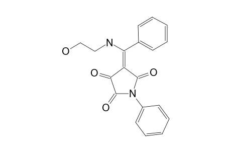 (E)-1-PHENYL-4-(PHENYL-(2-HYDROXY-ETHYLAMINO)-METHYLIDENE)-PYRROL-IDINE-2,3,5-TRIONE