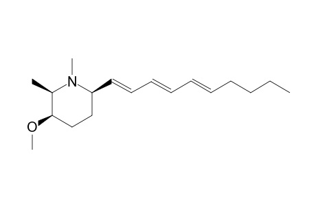 N-METHYL-6-BETA-(DECA-1',3',5'-TRIENYL)-3-BETA-METHOXY-2-BETA-METHYLPIPERIDINE