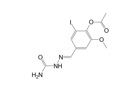 4-{(E)-[(aminocarbonyl)hydrazono]methyl}-2-iodo-6-methoxyphenyl acetate