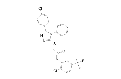 2-{[5-(4-chlorophenyl)-4-phenyl-4H-1,2,4-triazol-3-yl]sulfanyl}-N-[2-chloro-5-(trifluoromethyl)phenyl]acetamide