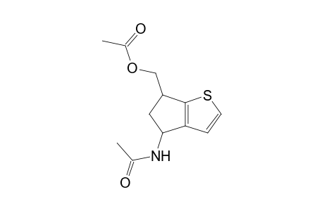 (+-)-[4-Acetylamino-5,6-dihydro-4H-cyclopenta[b]thiophene-6-yl]methyl acetate