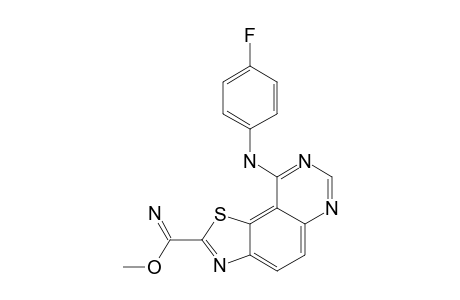 METHYL-9-(4-FLUOROPHENYLAMINO)-THIAZOLO-[5,4-F]-QUINAZOLINE-2-CARBIMIDATE