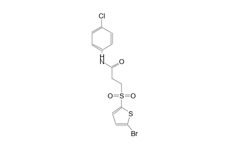 3-[(5-bromo-2-thienyl)sulfonyl]-N-(4-chlorophenyl)propanamide