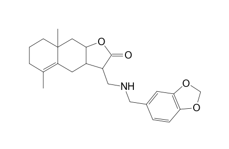 3-[(1,3-benzodioxol-5-ylmethylamino)methyl]-5,8a-dimethyl-3,3a,4,6,7,8,9,9a-octahydrobenzo[f]benzofuran-2-one