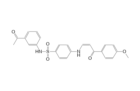 N-(3-acetylphenyl)-4-{[(1Z)-3-(4-methoxyphenyl)-3-oxo-1-propenyl]amino}benzenesulfonamide