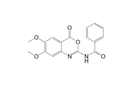 N-(4-keto-6,7-dimethoxy-3,1-benzoxazin-2-yl)benzamide