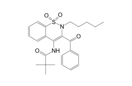 N-(3-benzoyl-1,1-dioxido-2-pentyl-2H-1,2-benzothiazin-4-yl)-2,2-dimethylpropanamide