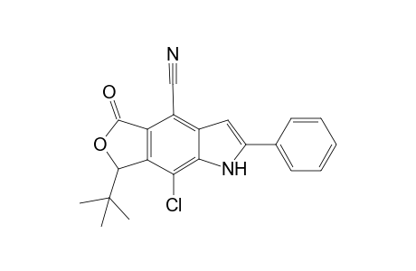 7-Tert-Butyl-8-chloro-5-oxo-2-phenyl-5,7-dihydro-1H-furo[3,4-f]indole-4-carbonitrile